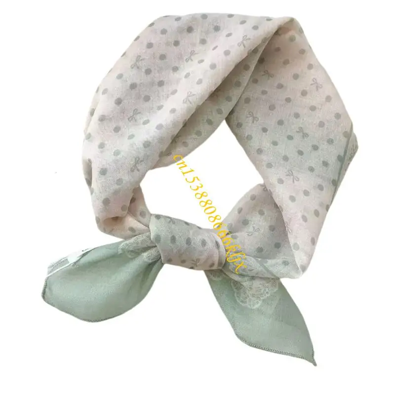 

Французские точки шарфы Смешайте легкие складные женщины Bandana Summer Essenties 066c