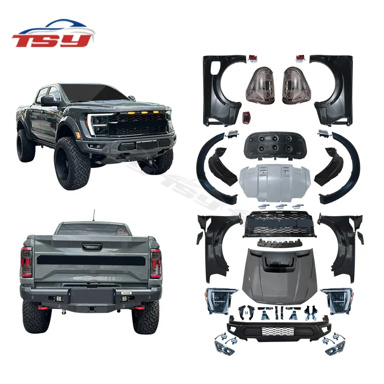 HIGH QUALITY  BODY KIT FOR   T6/T7/T8 UPGRADE TO 2022 F150 RAPTOR B TYPE