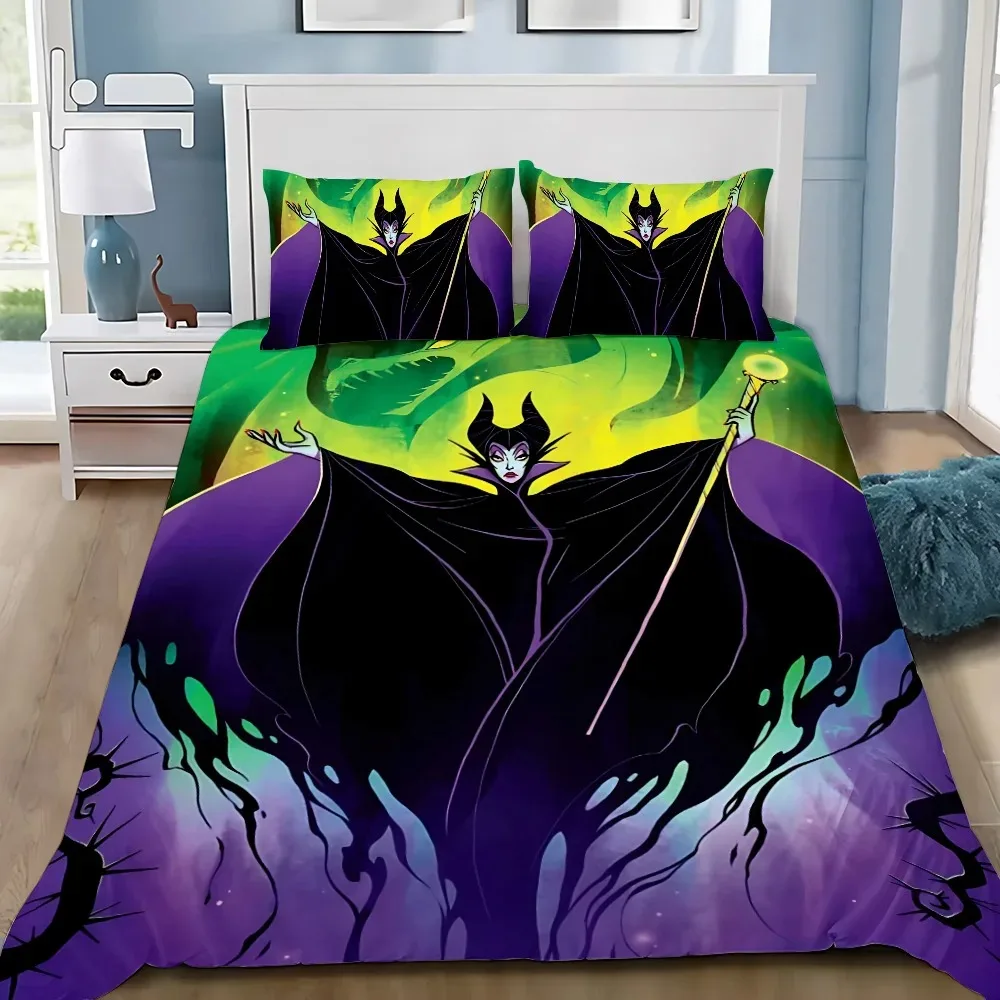 Злодеи Малефисента Урсула зла пододеяльник наволочка комплект постельного белья для взрослых мальчиков и девочек украшение для спальни детский одинарный двойной размер
