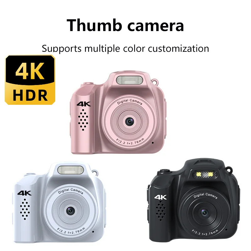 

Мини HD-камера 4K с экраном 1,54 дюйма, 64 МП, цифровая, крошечная, карманная, для детей и взрослых, подарок для путешествий и дней рождения