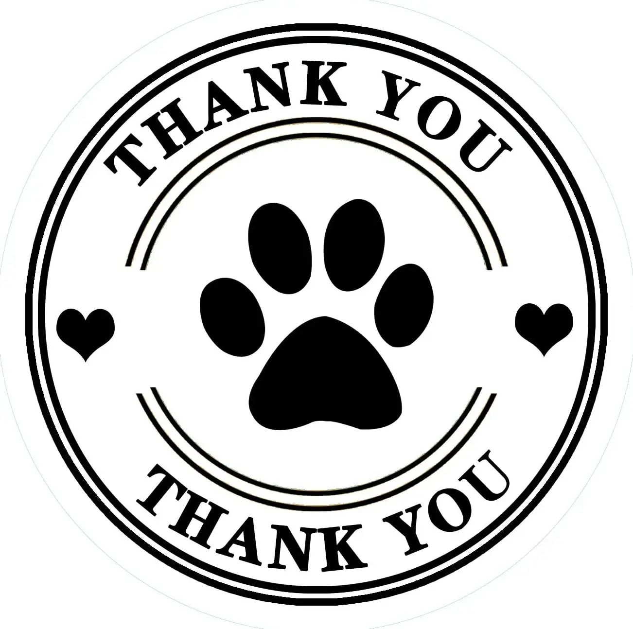 

Pet Black footprint Thank you tags, cookie bags puppy paw stickers, gift boxes Decoration