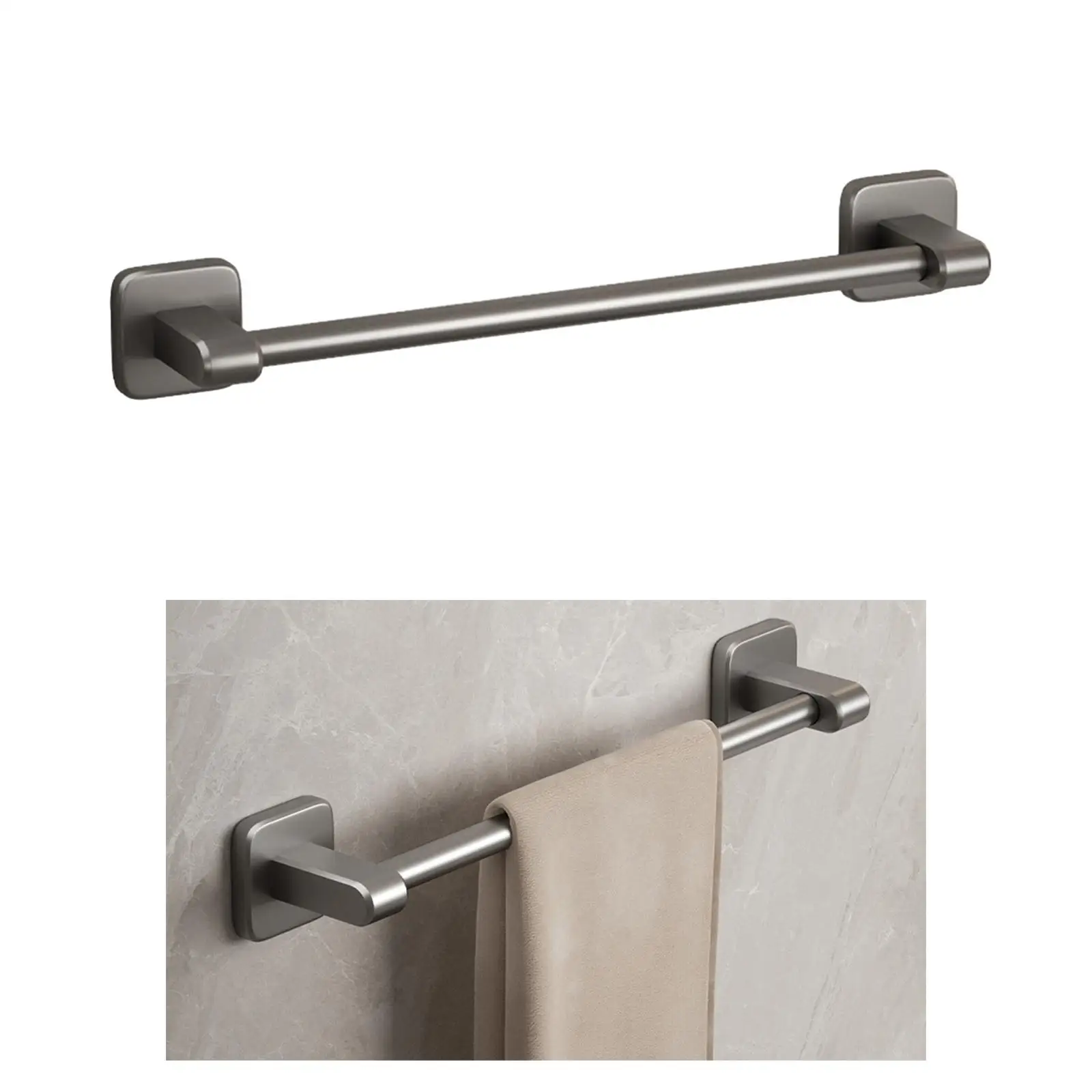 Modern Wall Mounted Towel Rack Holder Aluminum Rustproof Bathroom Bar for Towels Clothes Robe Storage Sturdy Drying Organizer