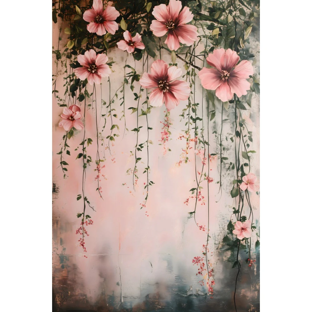 الربيع زهرة جدار التصوير خلفية مجردة الأزهار الزفاف عيد ميلاد حزب ديكور الأمومة الفن صورة خلفية فوتوبوث #4