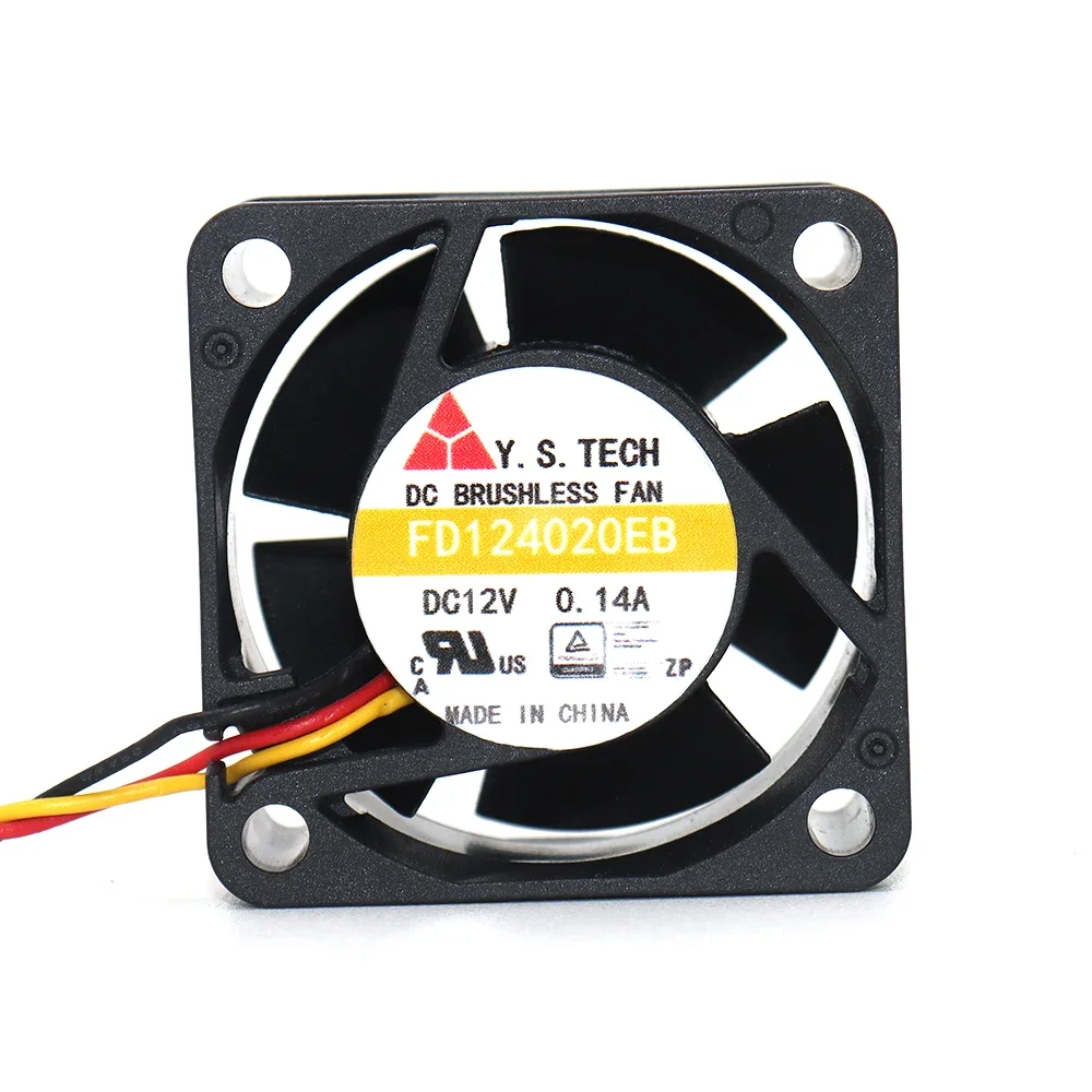+ جديد للأصلي fd124020eb 4020 4 سنتيمتر dc12v 0.12a فائقة التحمل كرة مزدوجة كبيرة حجم الهواء مروحة