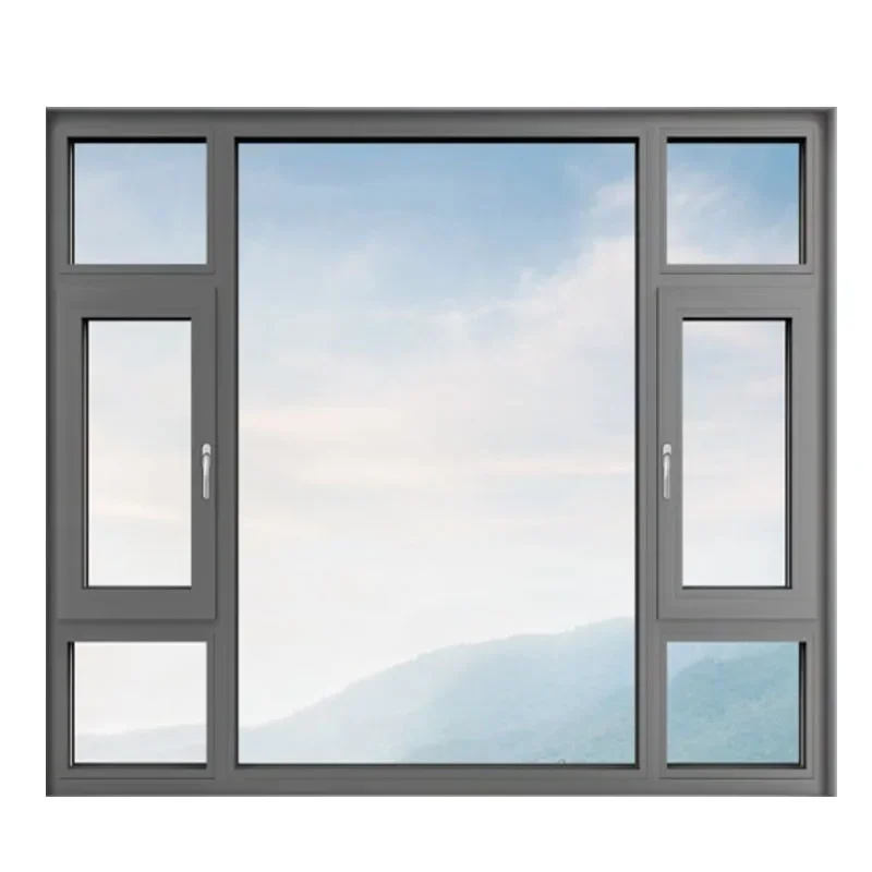 Aluminum alloy Double Lowe Glazd windows hollow glass tilt and turn windows glass casement window