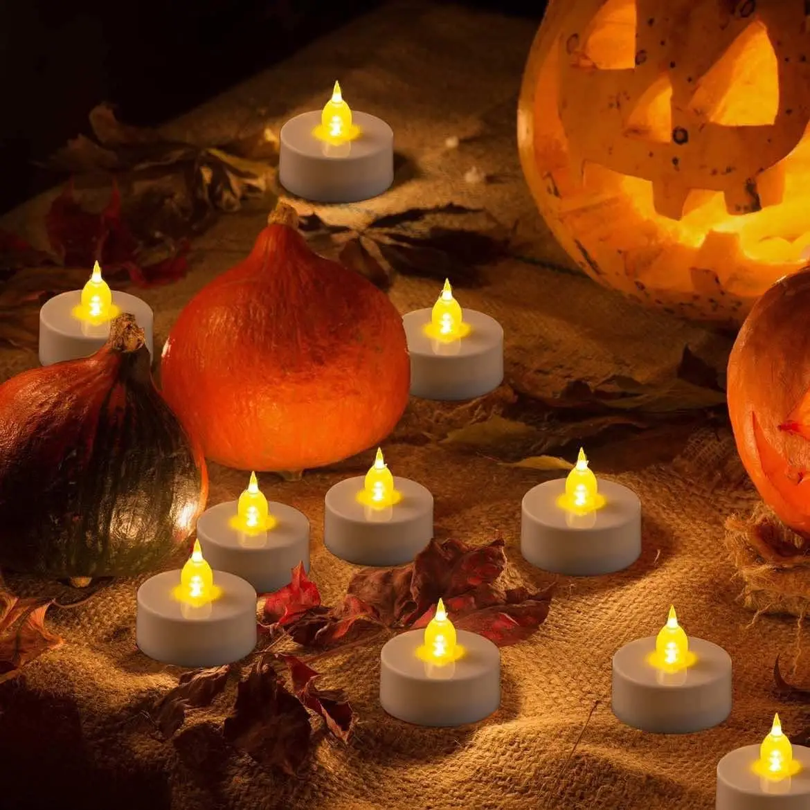 شمعة إلكترونية ليد عديمة اللهب لديكور المنزل ، إسقاط ضوء الشاي بالشمع ، النيران الواقعية ، عيد الميلاد ، عيد القديسين ، الزفاف #5