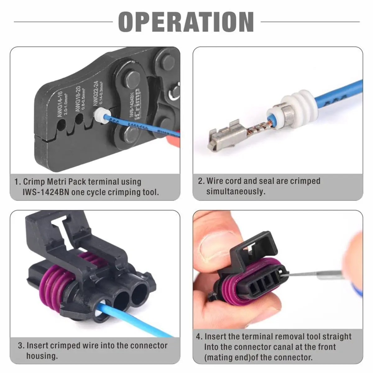 

(BABQ) Series Waterproof Connector Remover for Male and Female Terminals
