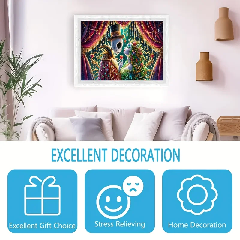 Nightmare Before Christmas Jack Skellington & Sally 1000pcs Jigsaw Puzzle - Challenging Large Jigsaw for Adults, Tim -Inspired