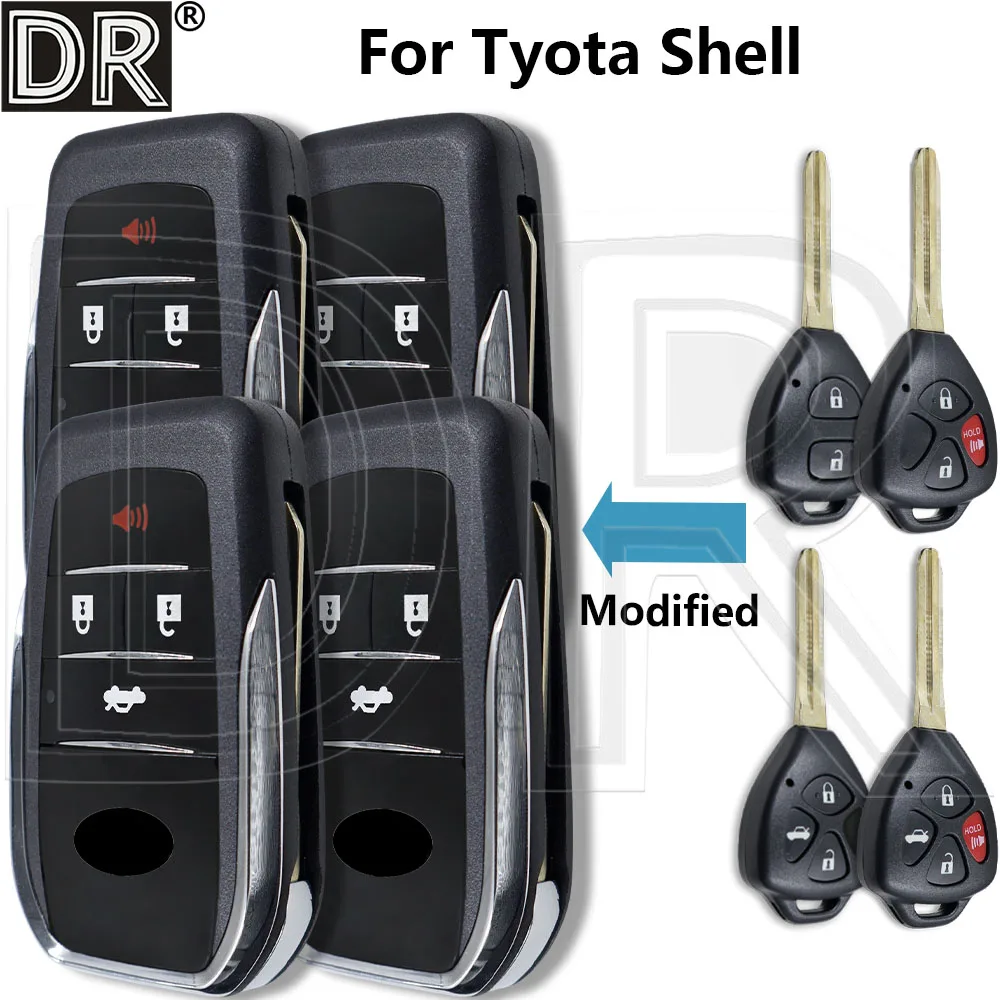 

Отличный модифицированный флип-чехол для автомобильного ключа с лезвием TOY43 для Toyota Corolla Camry RAV4 Avalon Yaris Auris Crown Venza Matrix