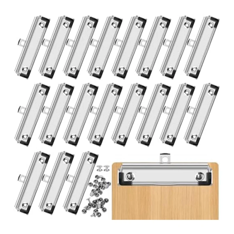 Superior-Pack Of 20 12Cm Fittable Metal Cardboard Clip Hooks Set Kit For Office, Craft Project Use