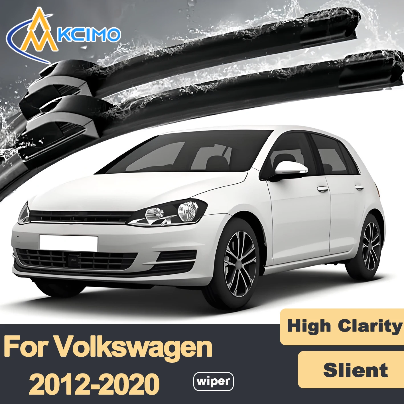 

Premium Rubber Durable Silent Windshield Wiper Blades 2pcs for Volkswagen Golf Mk7 2012-2020 Front Wiper Blades Set