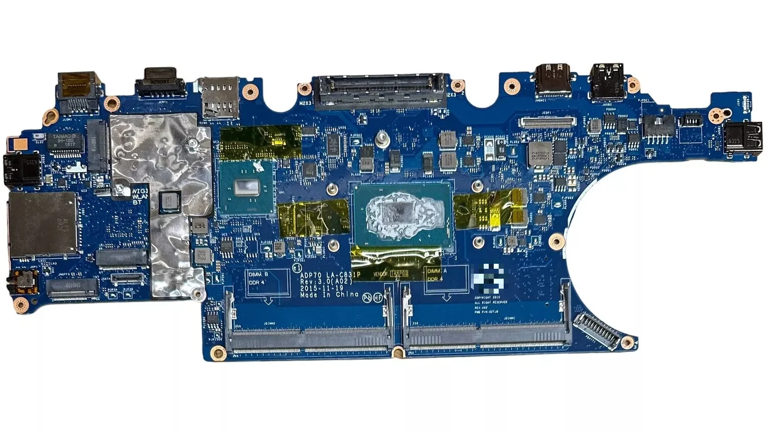 New SN LA-C831P CPU I56440HQ i76820HQ SR2FS Model Multiple optional replacement for Dell Latitude 5470 E5470 Laptop motherboard