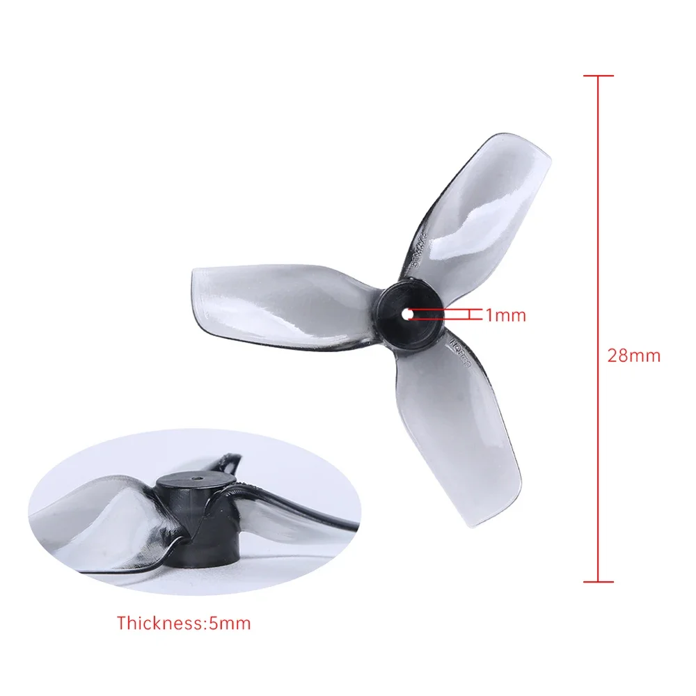 Hqprop 31mm x 3 1.2inch Ultralight Propeller 1.2x1.1x3 3-blade Props 1mm As Voor Rc Fpv Freestyle Micro Fpv Tinywhoop Drones