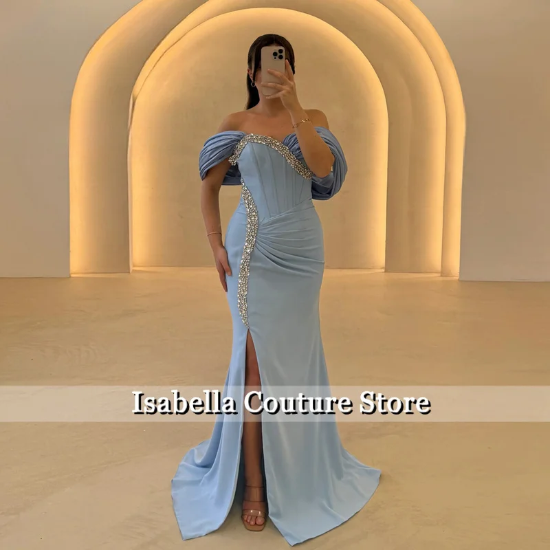 

Fancy Sweetheart Celebrity Dress Kuwait Off the Shoulder Zipper Formal Party Maxi Gown for Women Vestidos Customized