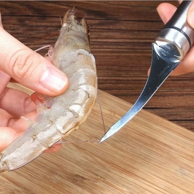 304 Stainless Steel Shrimp Line Knife Multifunctional Kitchen Double-headed Shrimp Shelling and Gutting Opener Fish Belly Cutter