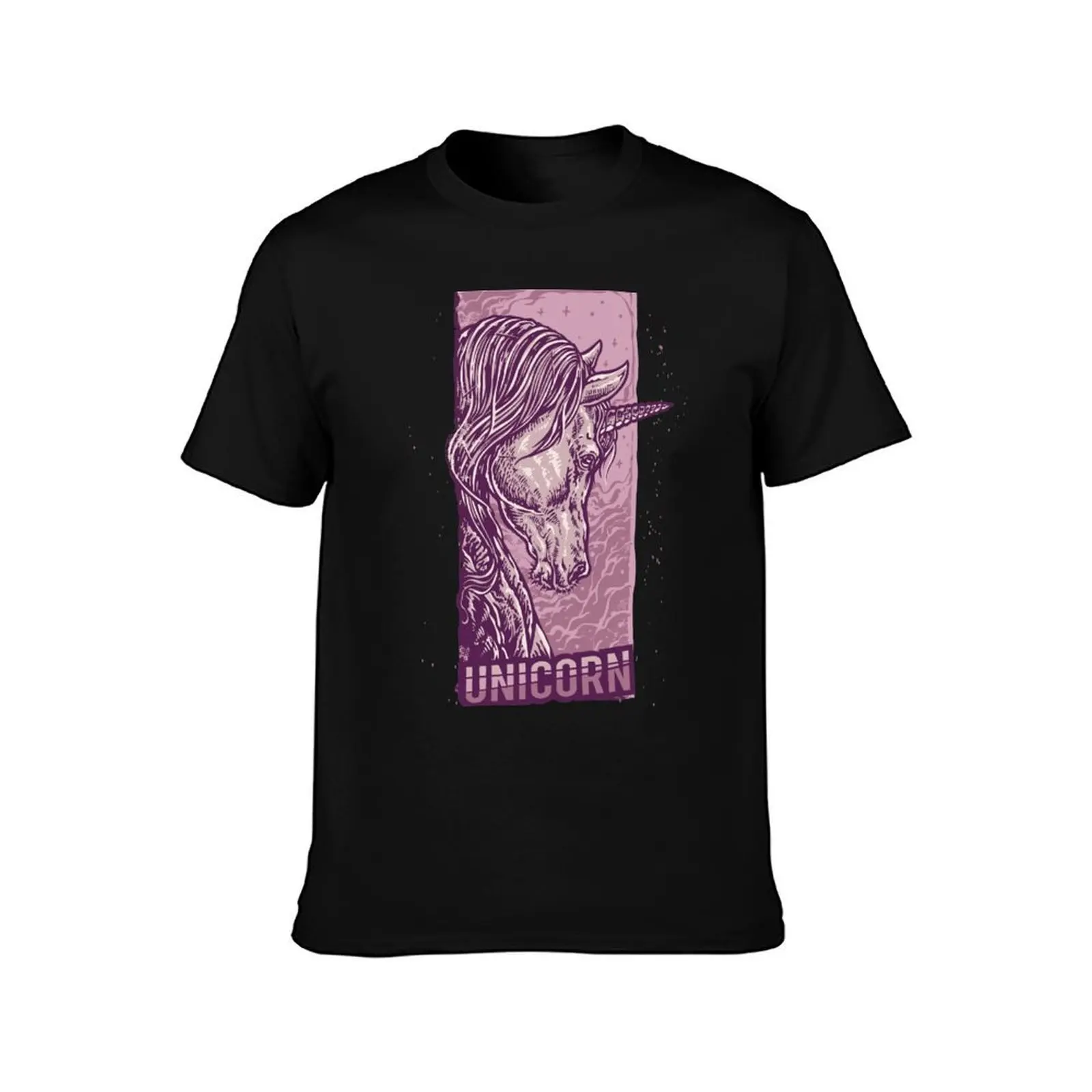 The fancy unicorn horse cartoon style illustration T-Shirt Athletic Quick Dry for Men T-Shirt