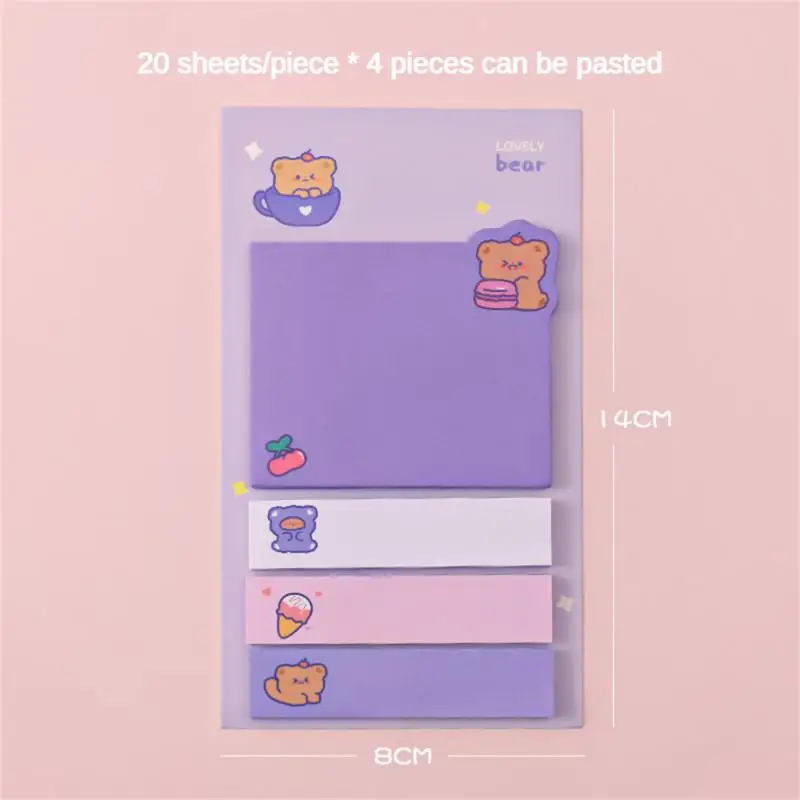 1-5 pz Kawaii simpatici animali carta Sticky Notes blocco note creativo Memo pad ufficio scuola cancelleria adesivi adesivi decorazione