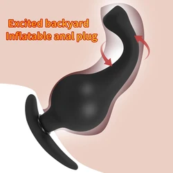 Manyjoy Soft Silicone Inflatable Anal Plug Butt Dilator Body-Safe Silicone Anal Balloon Pump Massage Adult Men Women Sex Toy