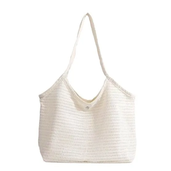 New large-capacity woven bag versatile shoulder  Korean version niche commuting lazy wind tote