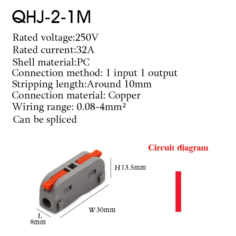 Mini Wire Cable Electric Connectors Universal Compact Conductor Spring Splicing Wiring Fast Connector Push-in Led Terminal Block