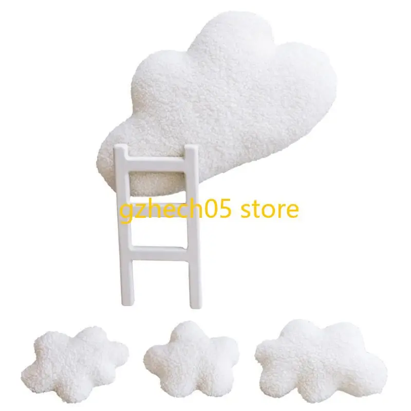 

D55E 1 SET Creative Cloud Ladder Photo Reps для новорожденных Safe Unisex Boys Girls, позирующие помощника для детской