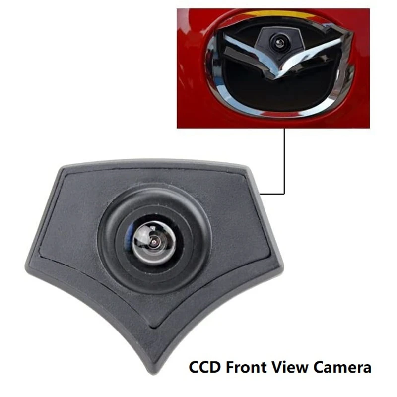 Car Front View Logo Embedded Camera for Mazda 2/3/5/6 CX-7 CX-9 MX-5 MPV R8 with CCD Waterproof IP67 Wide