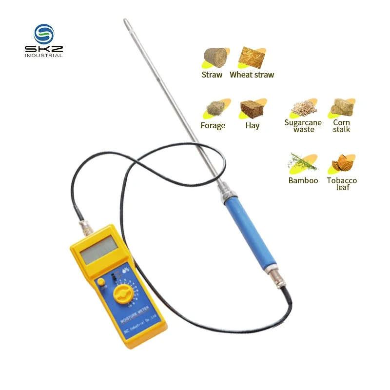 9V battery power reeds bamboo tobacco leaf hay digital moisture analyzer digitronics hygrometer gauge humidity meter