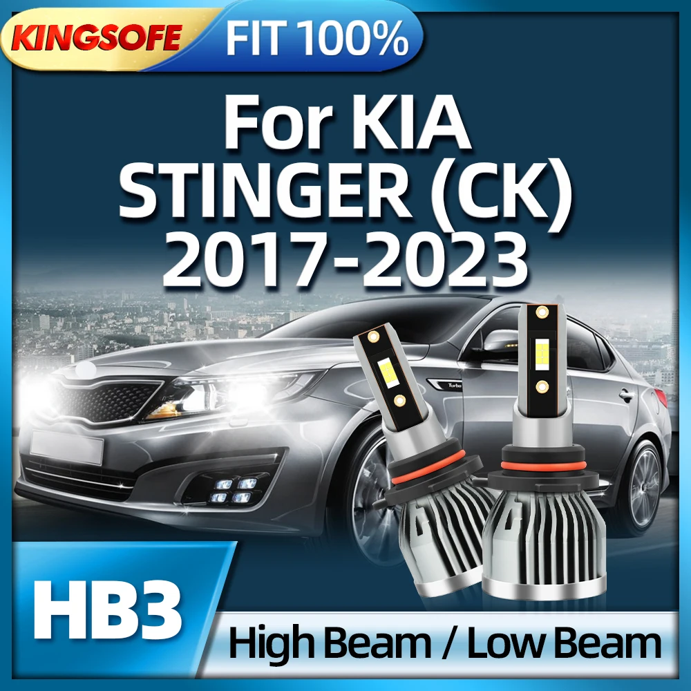 

KINGSOFE 2Pcs LED 30000LM HB3 Light Bulbs 6000K White Car Lamp For KIA STINGER (CK) 2017 2018 2019 2020 2021 2022 2023
