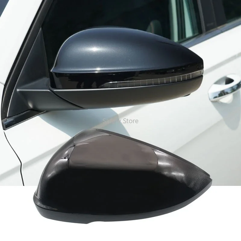 Un par adecuado para Volkswagen High 7 Bora Lingdu New Passat Sagitar Lavida carcasa de espejo retrovisor negro