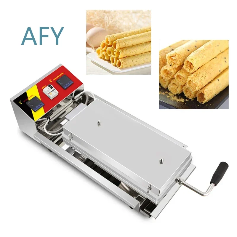 Egg Crisp Roll Machine for Commercial Use Electric Heating Manual Egg Roll Maker 3000W Crispy Egg Cone Machine Spring Roll