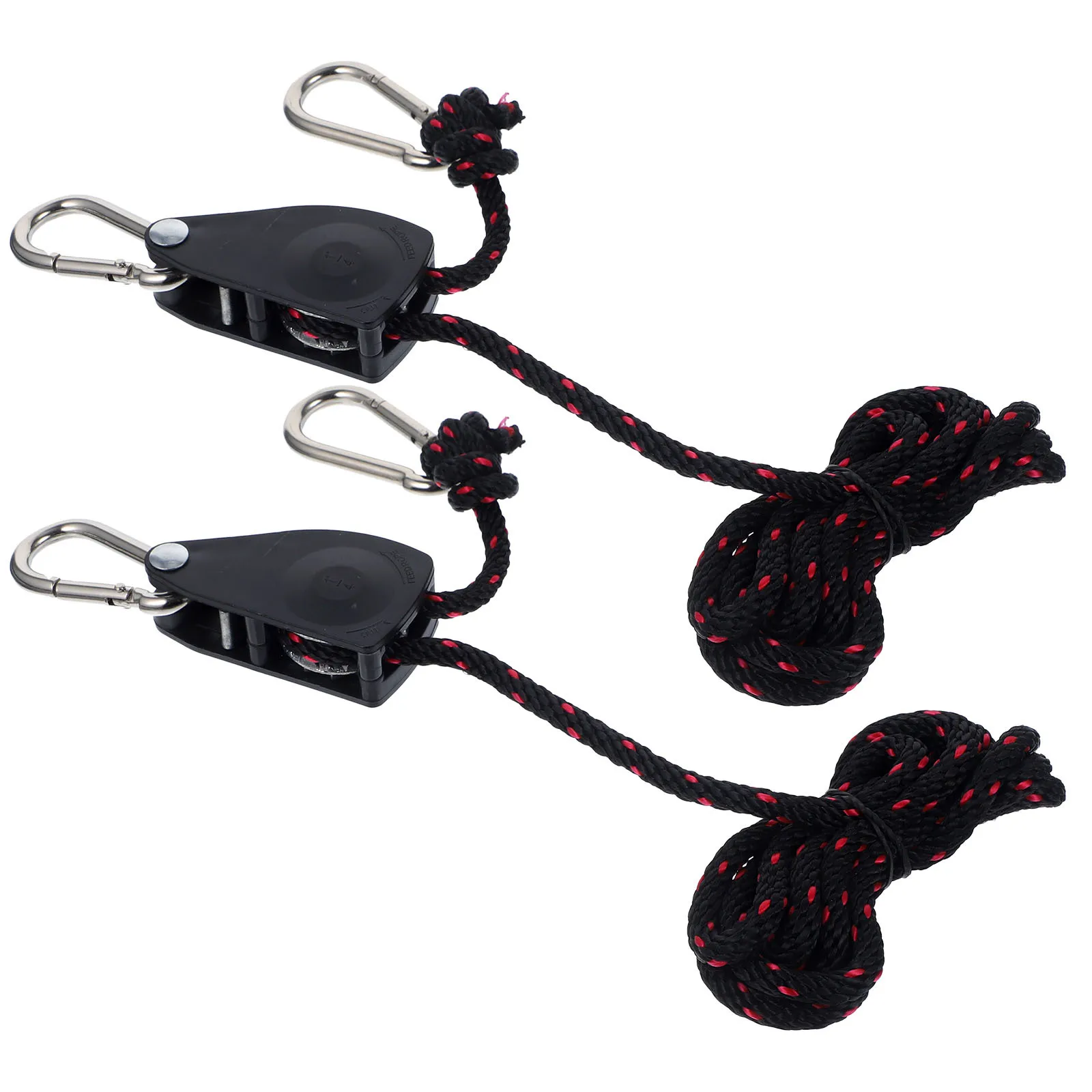 

2pcs 1/4 Inch Adjustable Heavy Duty Rope Hangers For Grow Light Fixtures Indoor Gardening Ratchet Clip Hanging System Tool
