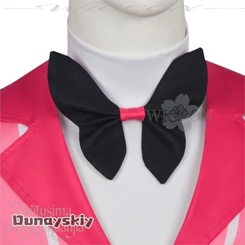 Hemera S @ راديو فستان جديد شيطان على تأثيري أنيمي شيطان على Se2 زي الوردي بدلة جميلة سترة القوس السراويل الباروكات قفازات الباروكات HalloweenCos #5