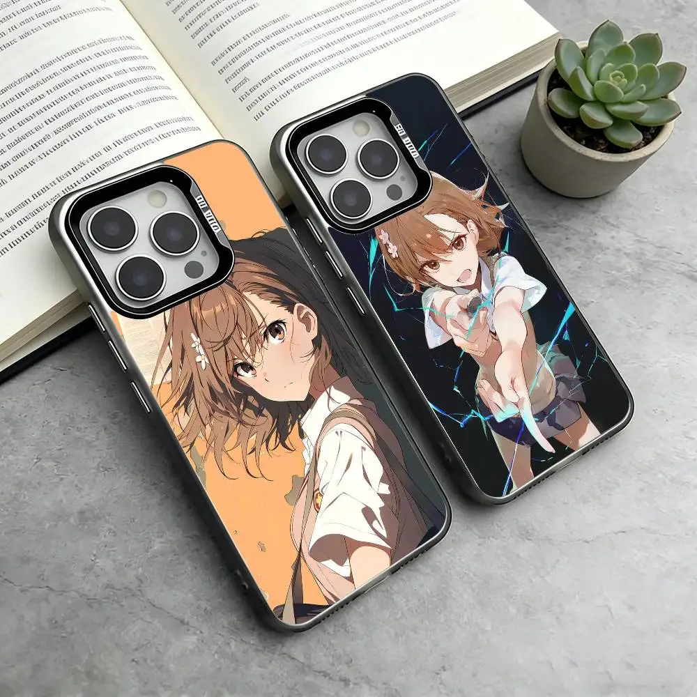 

M-Misaka Mikoto Phone Case For iPhone 17,16,15,14,13,12,11 Plus,Pro Max,XS,Colorful Silver Phone case Funda Cover