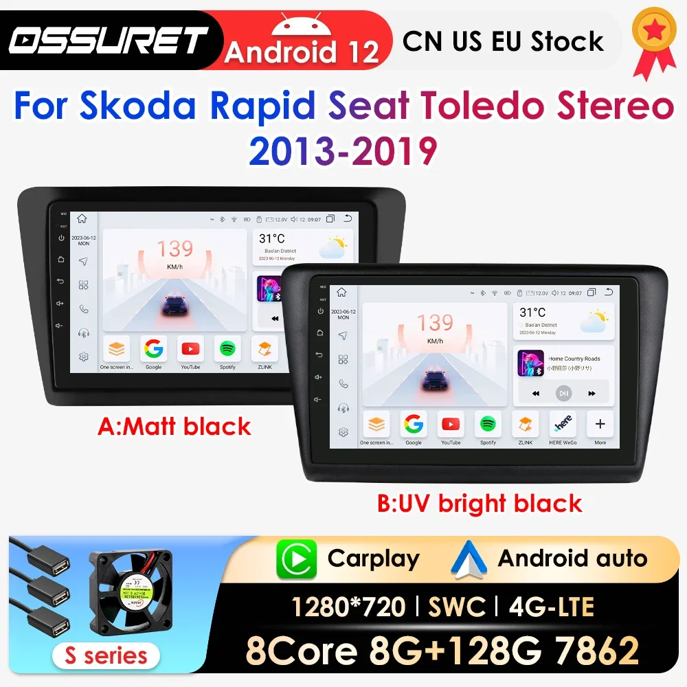 

AI Carplay Android Auto Radio For Skoda Rapid 2013-2019 Carplay Android Auto 4G Car Multimedia GPS 2din autoradio car audio 7862