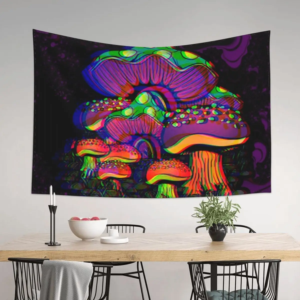 

psychedelic shrooms Tapestry Wall Decoration Bedroom Decor Aesthetic Cute Room Decor Tapestry