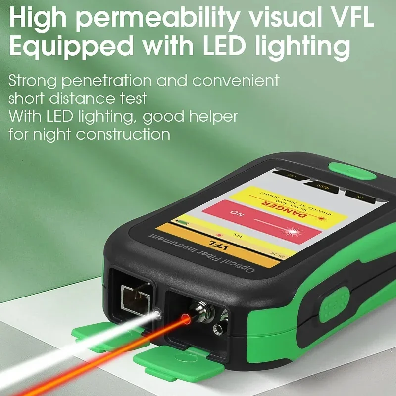 AUA-18U/A Mini OTDR Active Fiber Live Test 1550nm 20dB 80KM Optical Fiber Reflectometer Touch Screen OPM VFL OLS LED SC UPC/APC