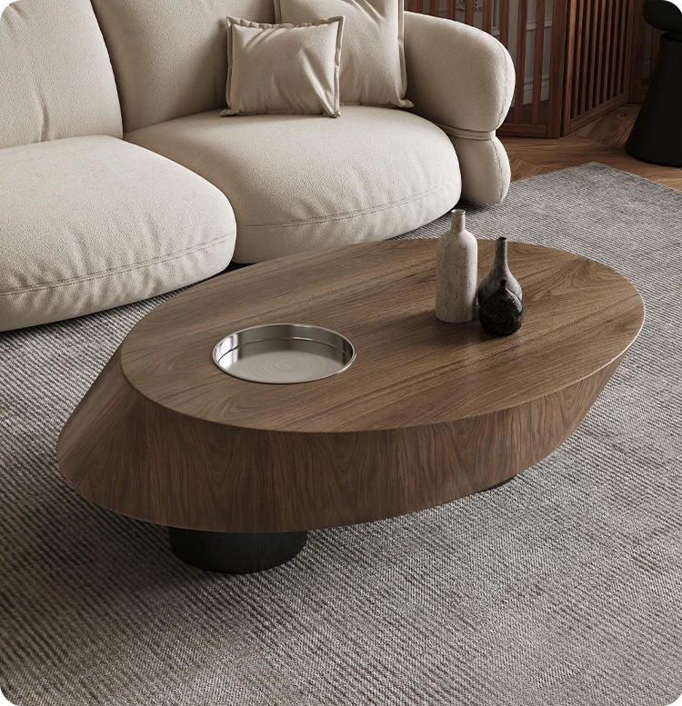 

living room household sofa tea table small apartment creative balcony Medieval style special-shaped minimalist coffee table