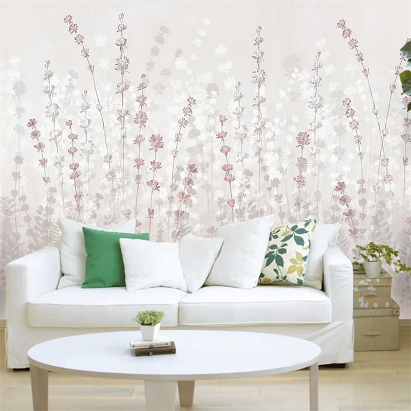 

Custom wallpaper 3d hand-painted flowers and birds beautiful flowers woods murals embossed rose retro flower TV background wall