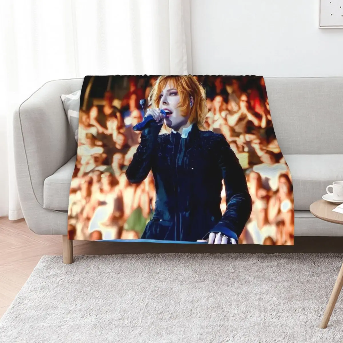 Myl?¨ne Farmer Nevermore concert 2024 Throw Blanket Furrys For Sofa Thin Luxury Thicken blankets ands Decorative Throw Blankets