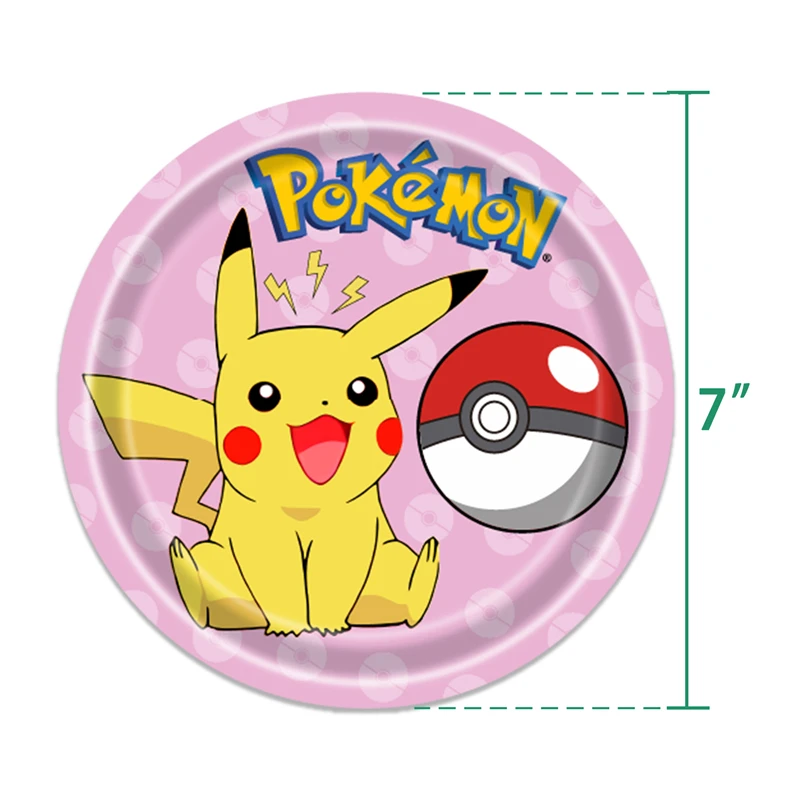 Pokemon Birthday Party Decorations Pikachu Tableware Paper Plates Napkins Cups Party Favor Baby Shower Supplies for Kids Gifts