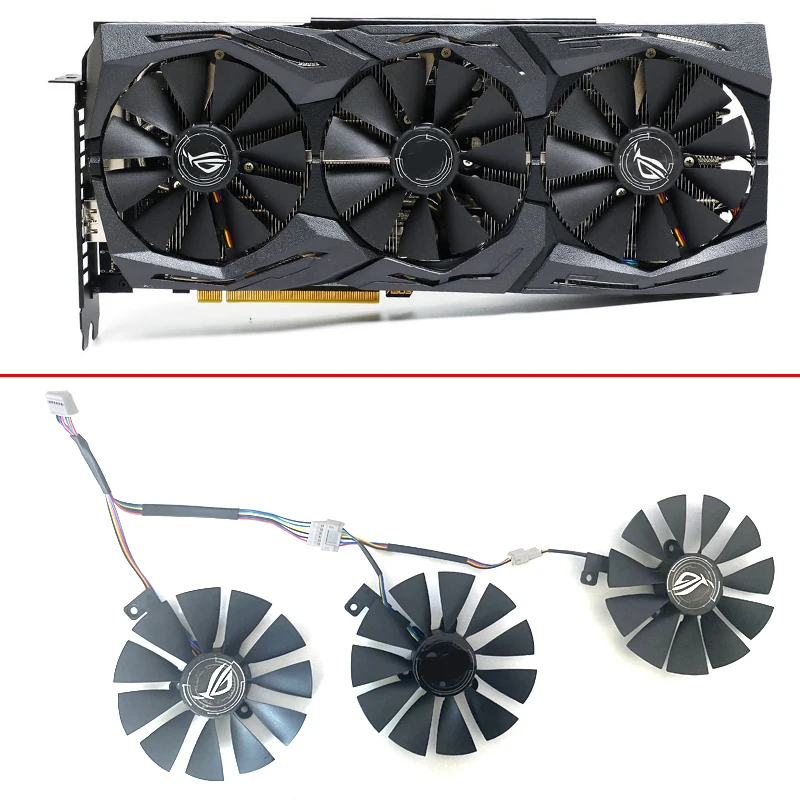 

T129215SH T129215SL 87MM 7PIN RTX2060 2070 GPU FAN For ASUS ROG-STRIX-RTX 2060 2070-O8G-GAMING RTX2060 RTX 2070 Graphics Fans