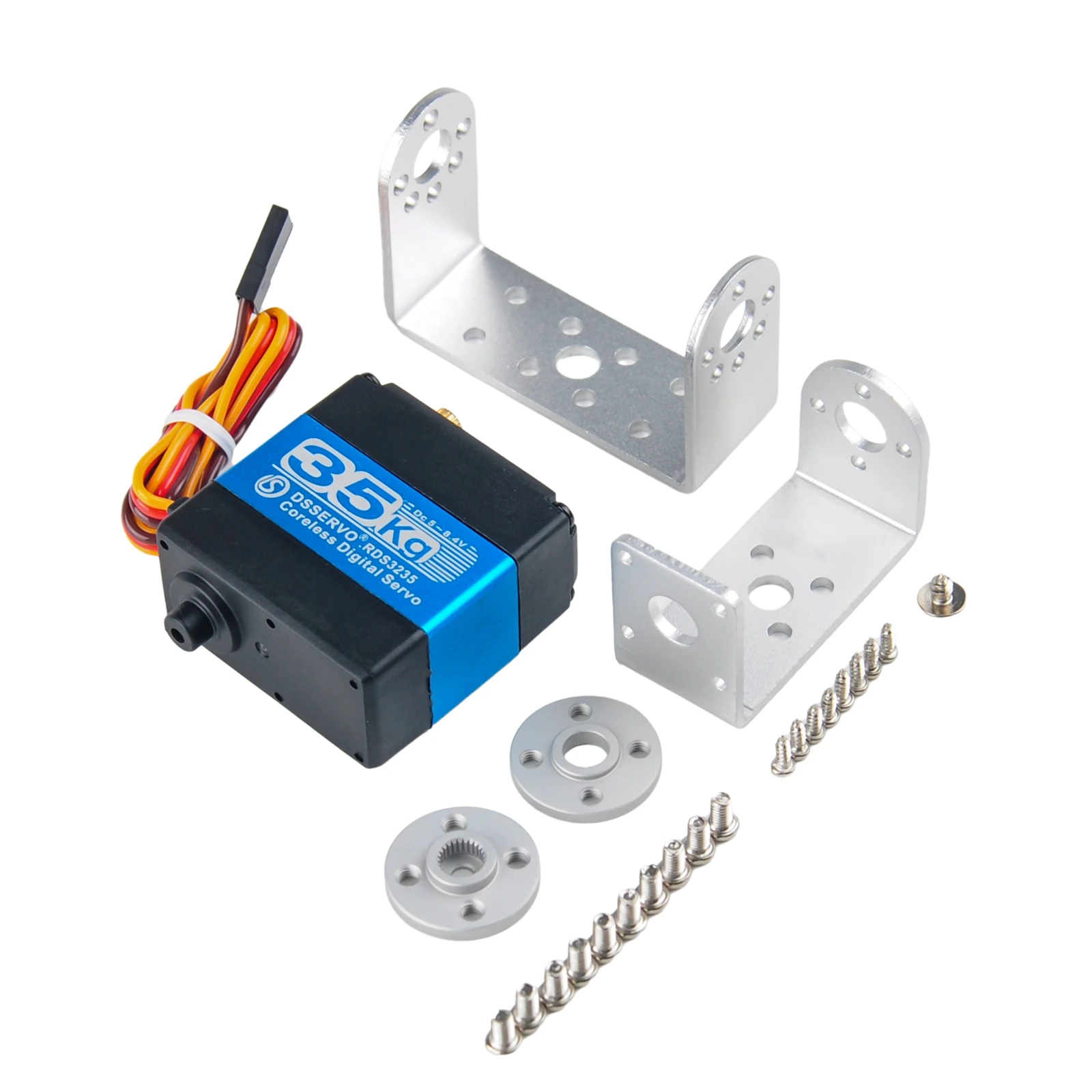 35 kg RDS3235 MG Doppelwellen-Digitalservo RC Metal Gear Coreless Motor 180 ° /270 °   Aluminiumgehäuse Servos DIY Spielzeugteile für RC Roboter
