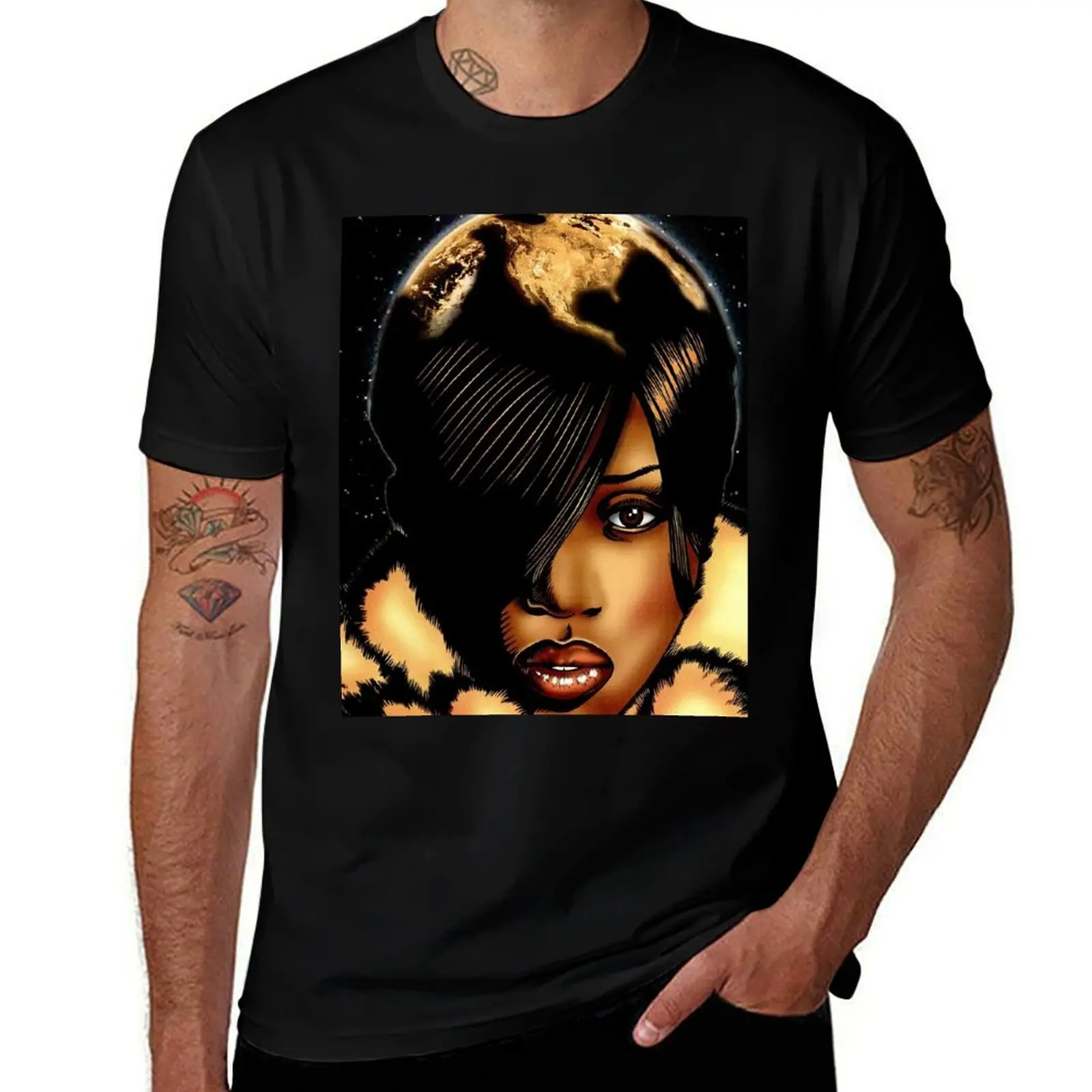 Missy Misdemeanour Elliot - The Queen T-Shirt Basic Solid Color Casual Tee Shirt T-Shirt