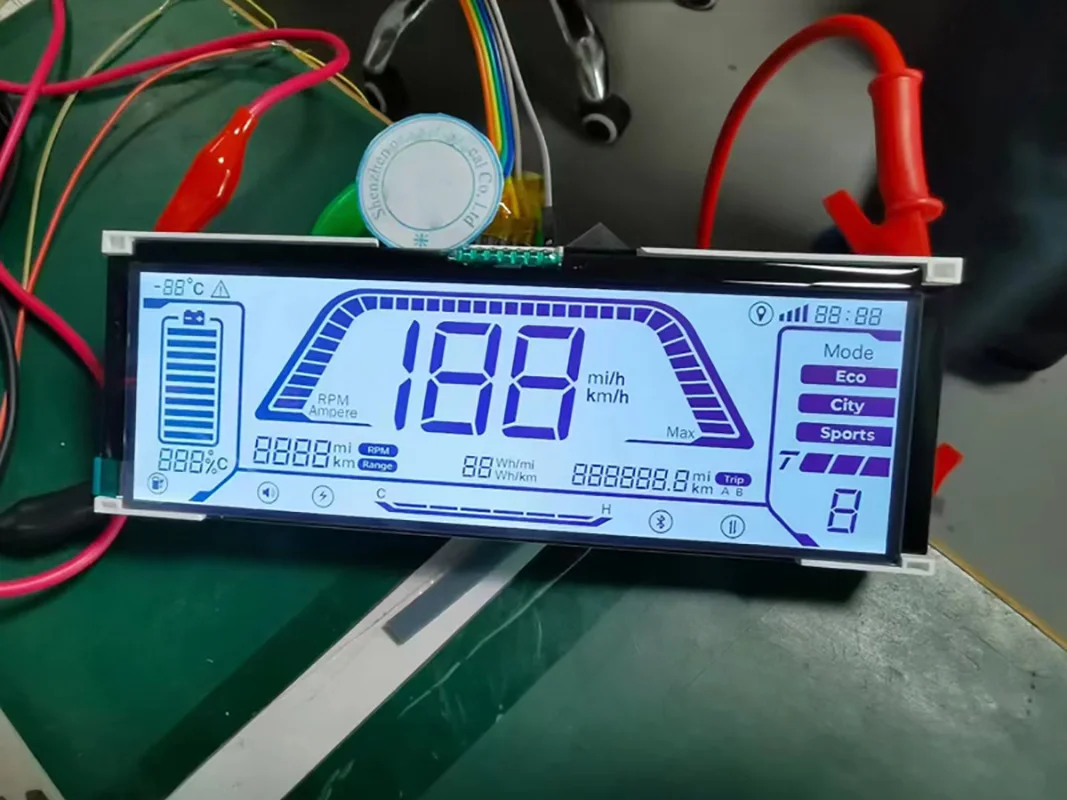   ผู้ผลิตจีนโรงงาน Tn Htn Stn Va Custom Segment LCD 8 หน้าจอดิจิตอล Monochrome Display Segment จอแสดงผล LCD