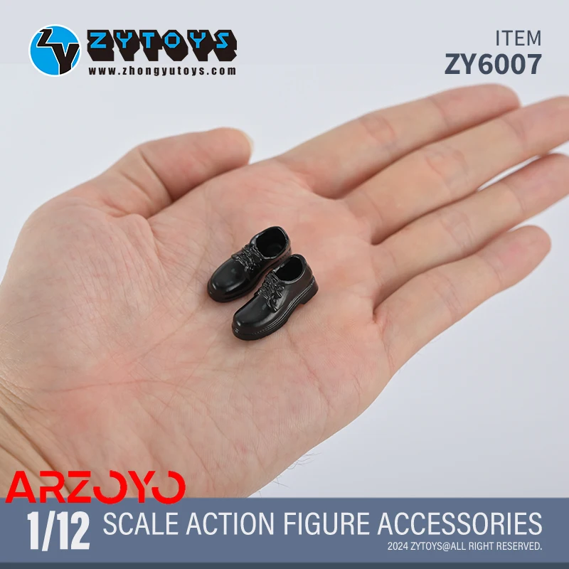 In Stock ZYTOYS ZY6007 1/12 Scale Female Black Students Shoes Hollow Shoes Model Fit 6'' Soldier Action Figure Body Dolls