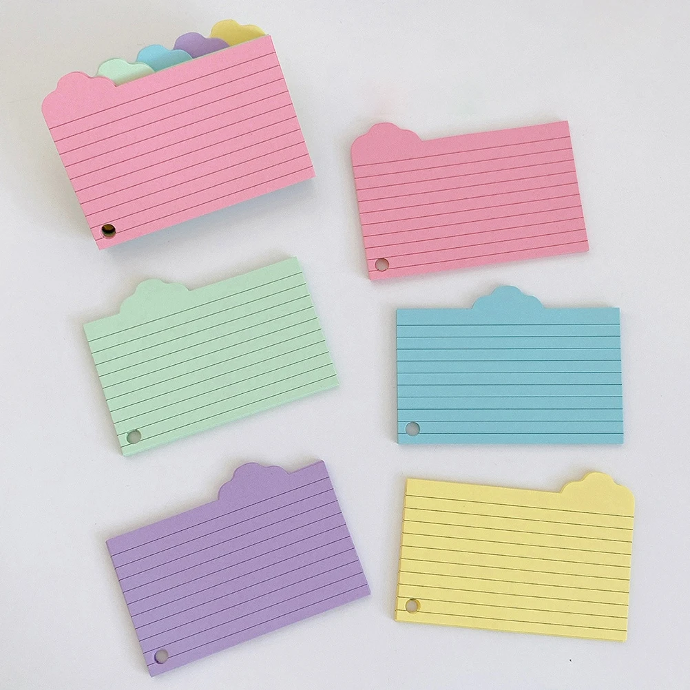 

125 Sheets Cloud Index Cards Bulk Study Essentials Vocabulary Book Note Paper for School Office Home Flashcards