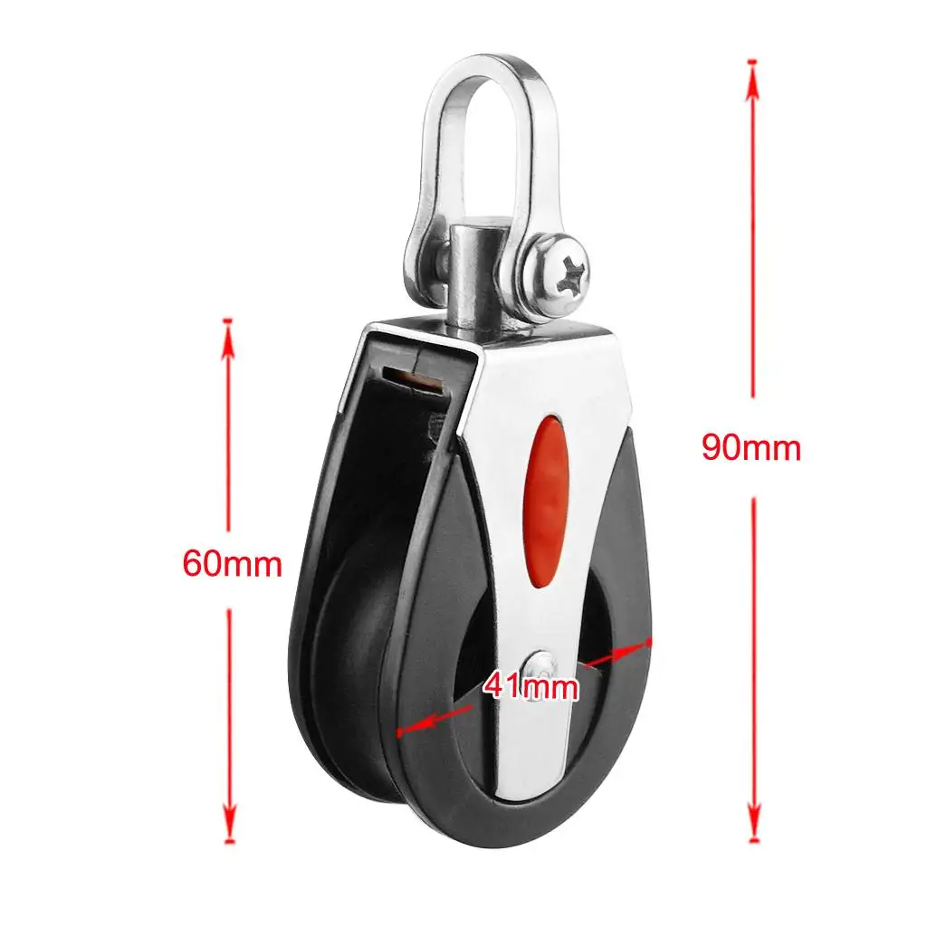 Durable Marine Pulley Block Nylon Rope Runner for Sailboat Rigging and Nautical Accessories Hardware