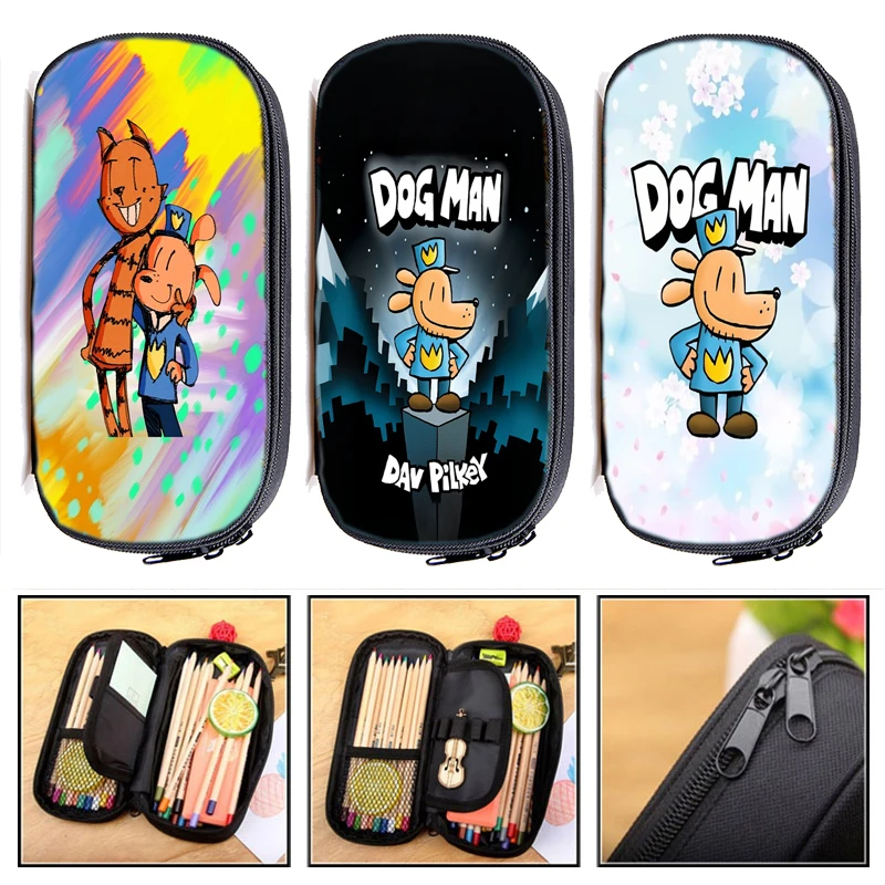 

Movie Dog Man Pencil Case Dogman Multifunctional Pencil Pouch Girl Boy Kids Pen Bag Teen Cosmetic Gift for Office School