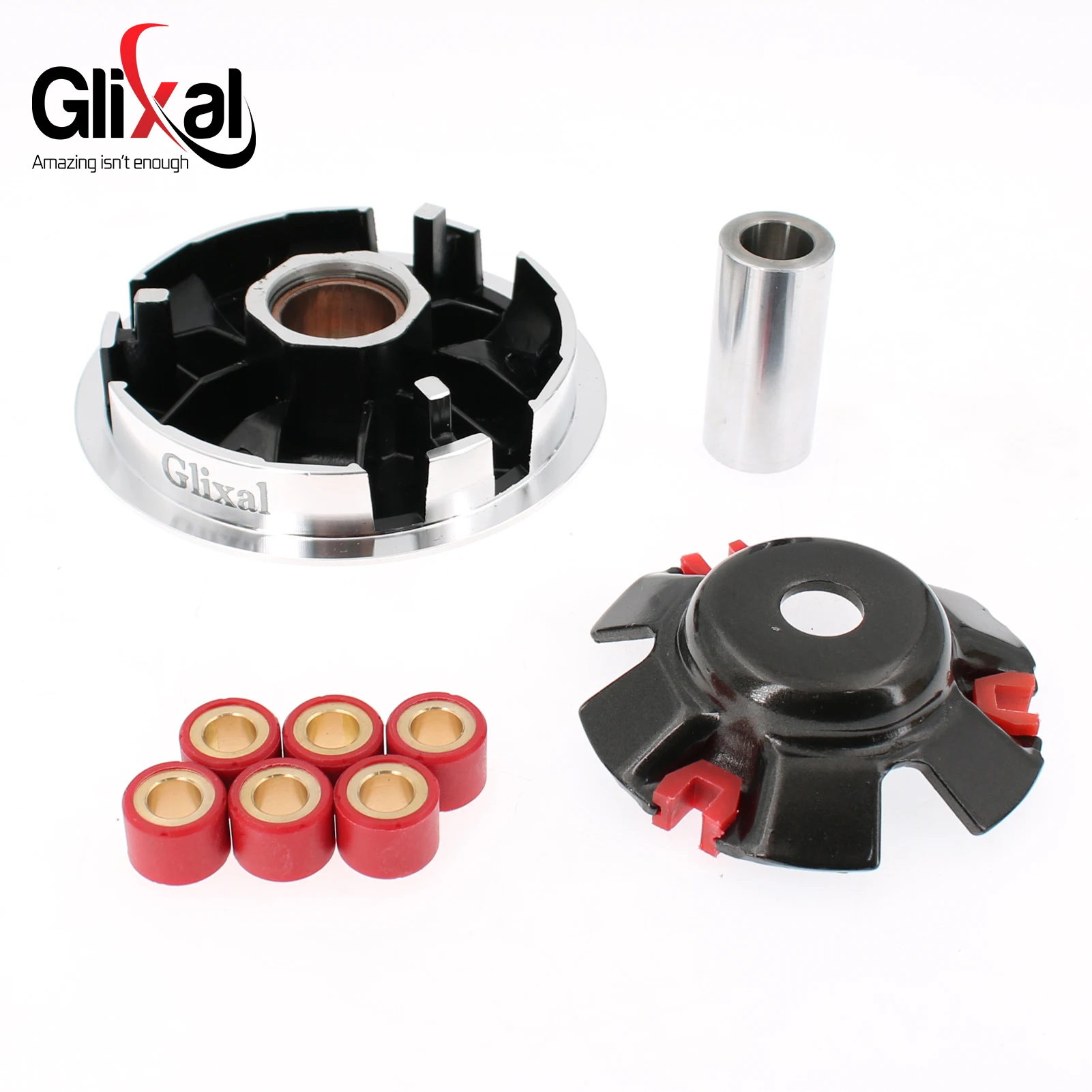 Glixal GY6 125cc 150cc 200cc High Performance Racing Variator Kit with 13 Gram Roller Weights for 152QMI 157QMJ Scooter Engine