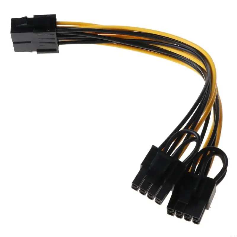 H052 CPU 8 Pin to Dual 8Pin(6+2) PCI-E Power Supply Cable PCI-E CPU GPU Power Splitter Graphics Card Adapter Cable 25cm